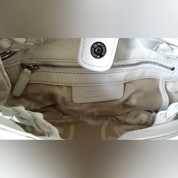 Michael Kors Leather Braided Grommet Shoulder Bag w/Removable Straps - Picture 8 of 16